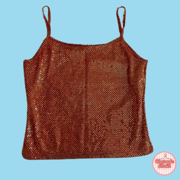le chateau Tops - Vintage Le Chateau Sparkly Cami